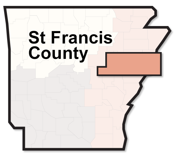 St. Francis County map