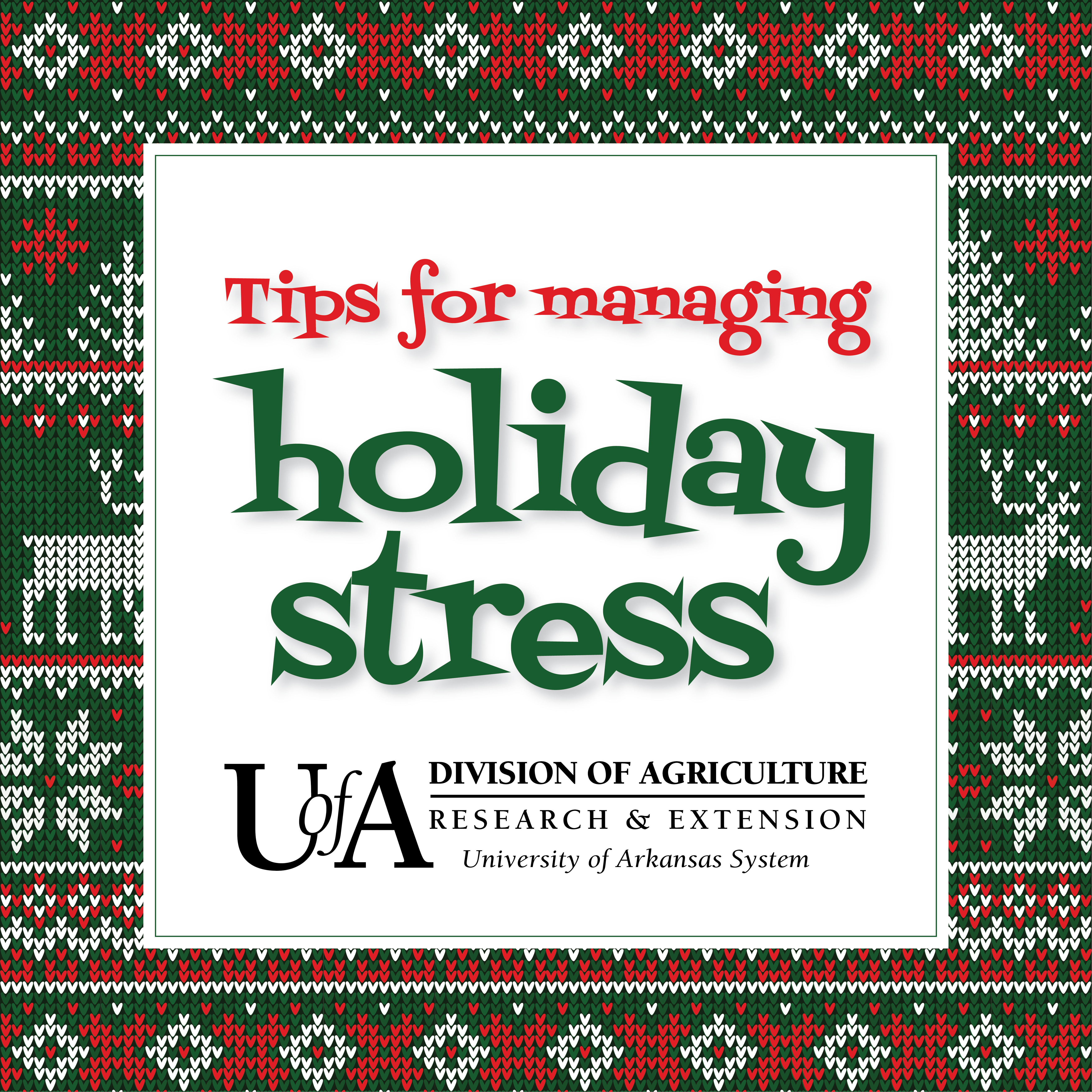 Graphic; Tips for managing holiday stress