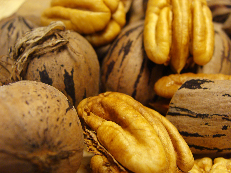 A pile of pecans