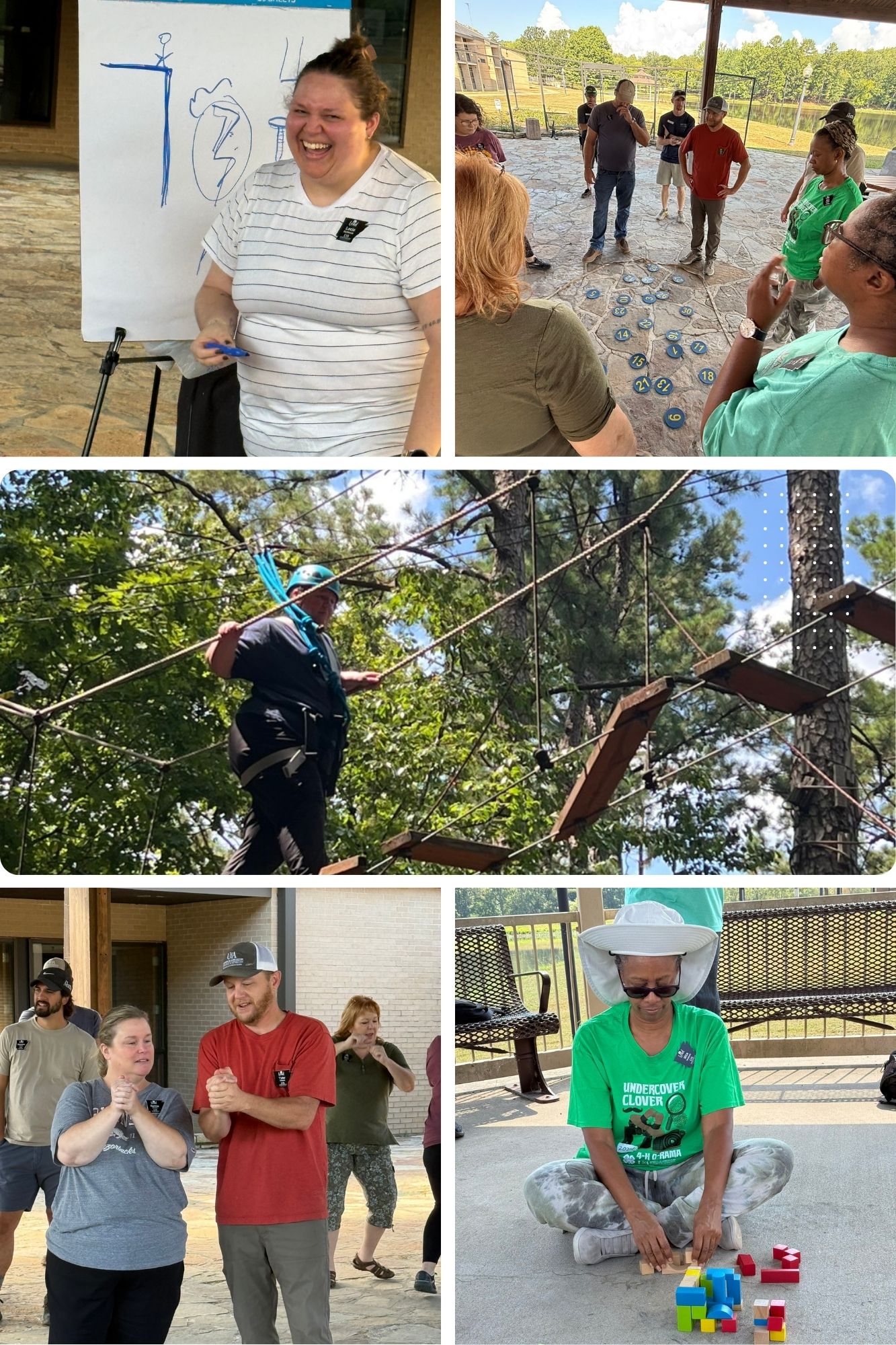 Collage of iLEAD V outdoor ExCEL activities