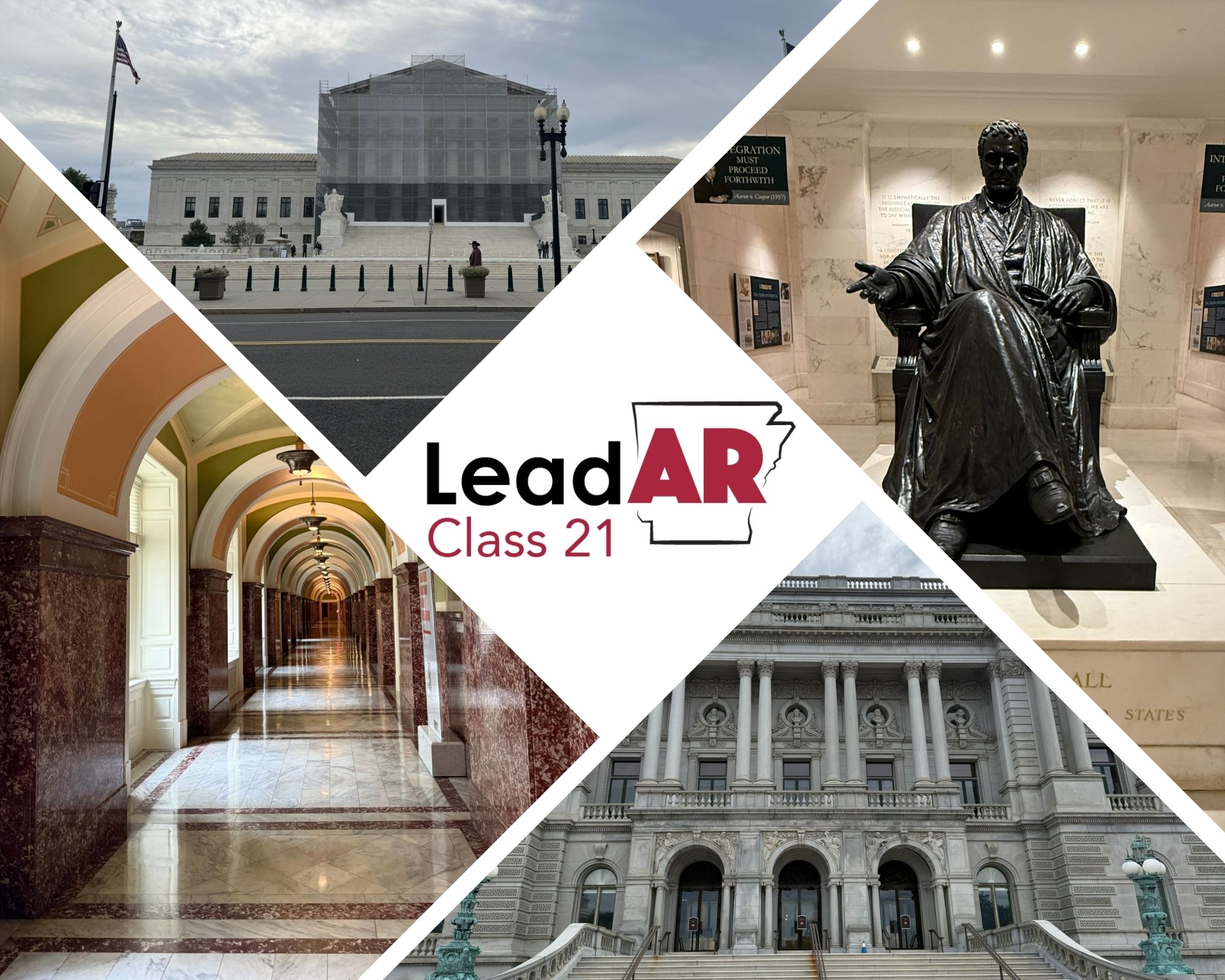 Photo collage of pictures from Supreme Court and Library of Congress