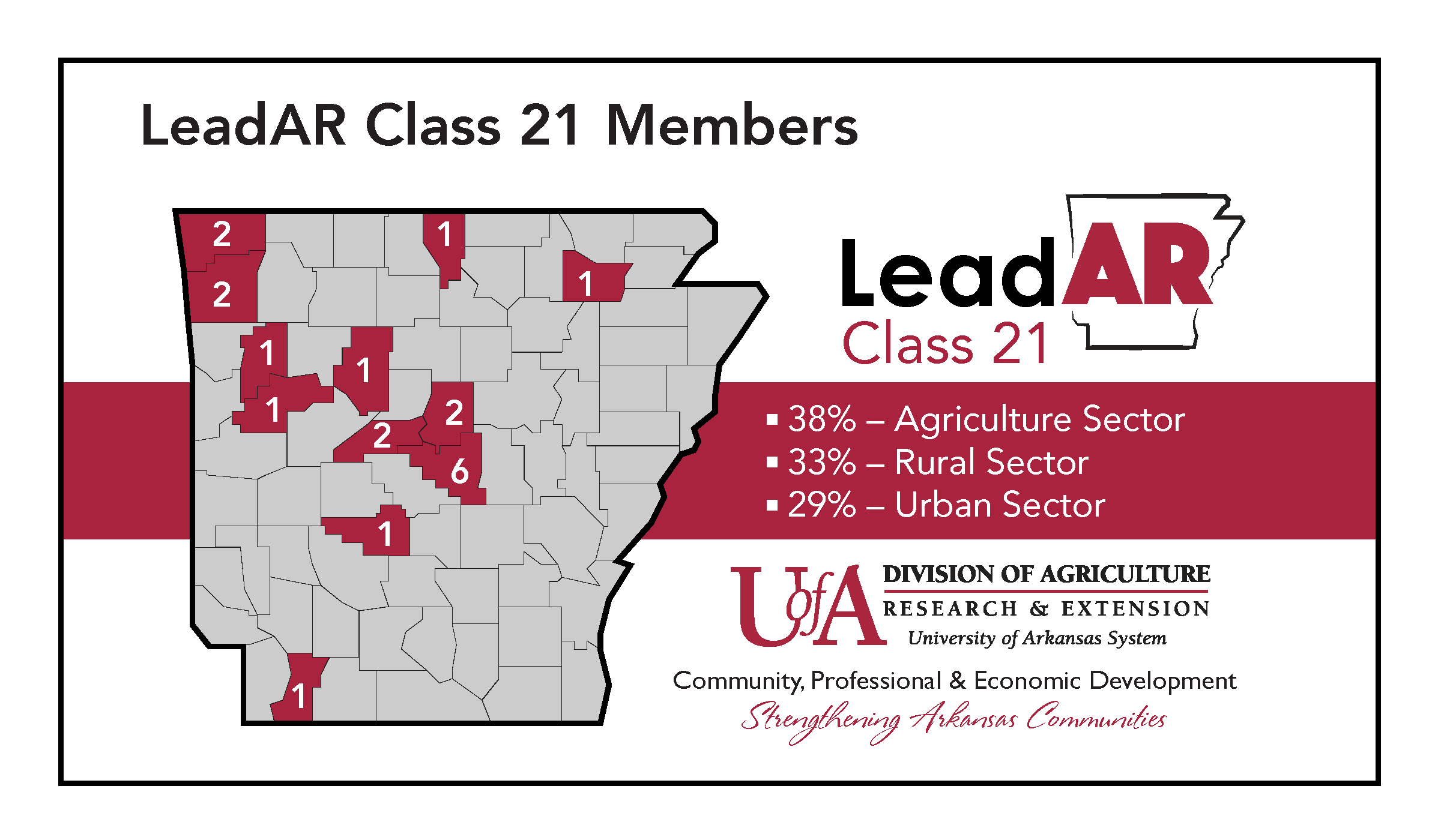 LeadAR Class 21 county map
