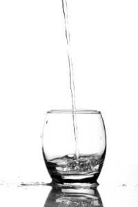 glass being filled with water