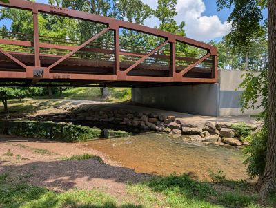 creek under bridge