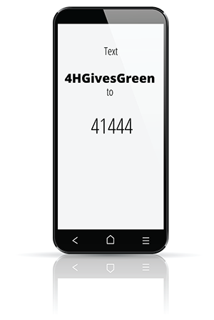 Cell phone with 4HGivesGreen on the screen