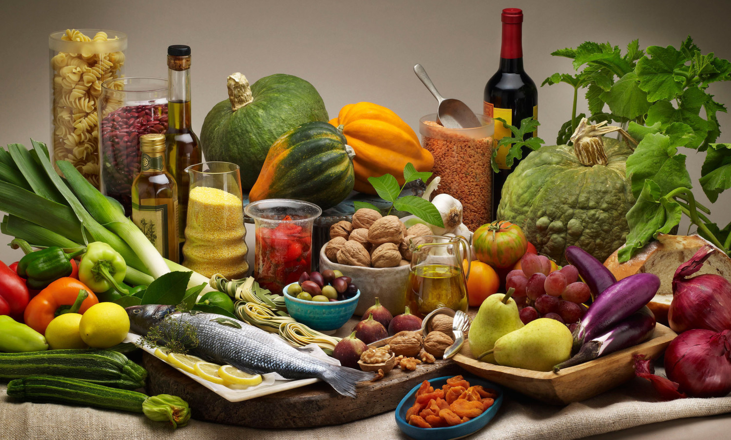 vegetables and fruit on a counter