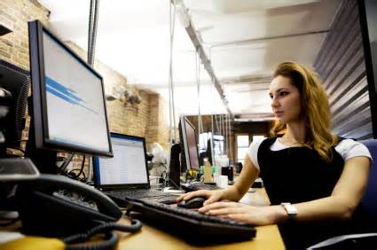 girl at a computer