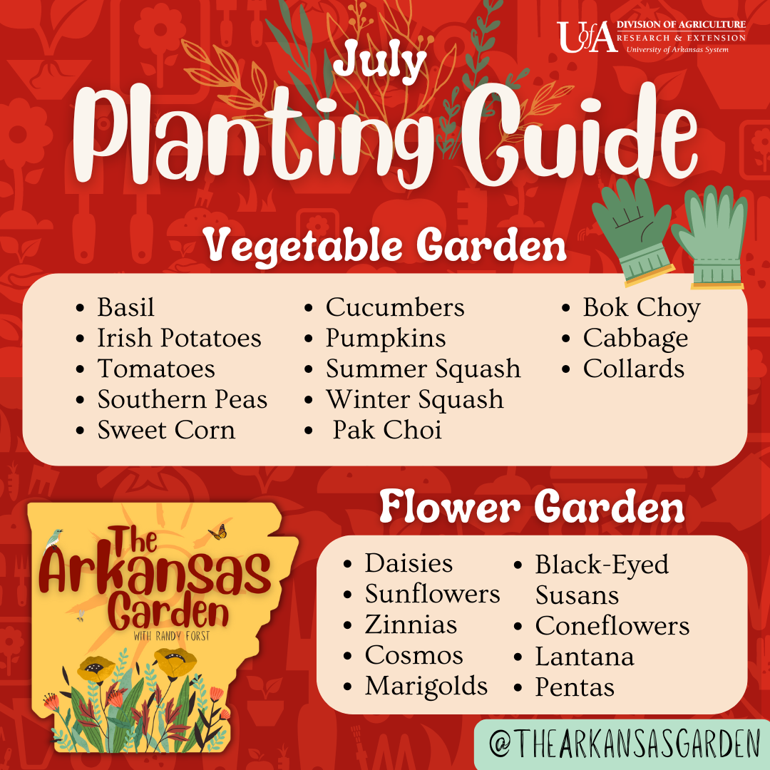 July Planting Guide for social media